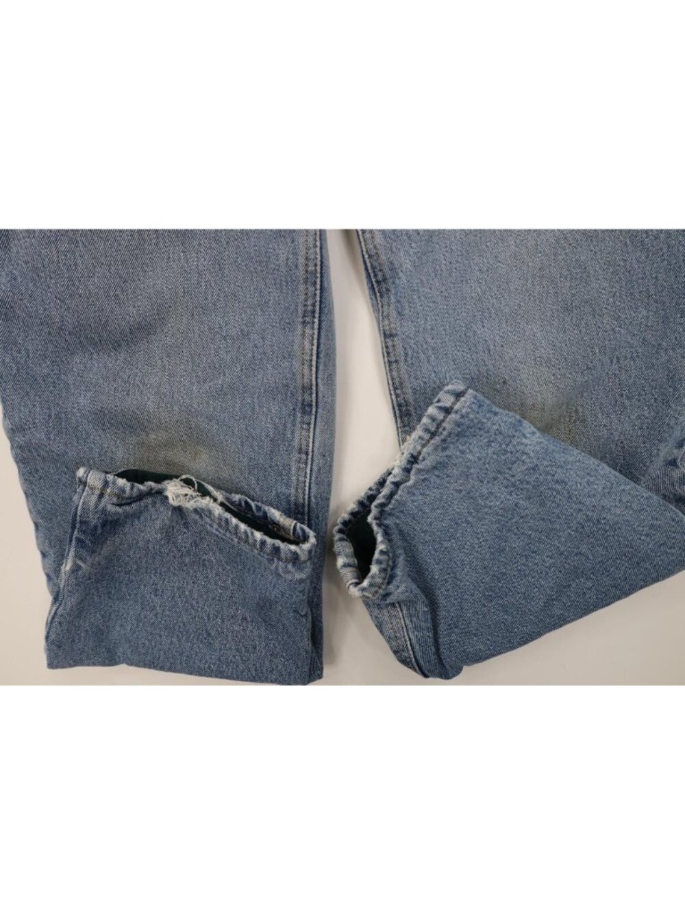 Vintage 90s Cabelas Mens 32x30 Distressed Heavyweight Fleece Lined Denim Jeans - Picture 8 of 16